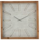 horloge carré bois et blanc jolipa jline
