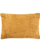 Coussin Labyrinthe Viscose Ocre