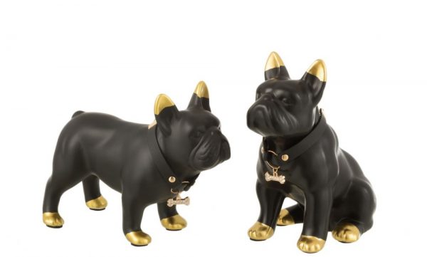 Bulldog Collier Ceramique Noir/Or