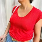 t-shirt billo - rouge - pieces - 17178572