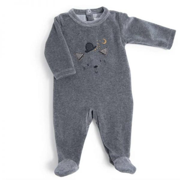 Pyjama_velours_gris_chine_tete_chat_Les_Moustaches_Moulin_Roty