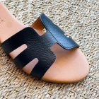 mule vivian-noir-pieces-simili-sandale
