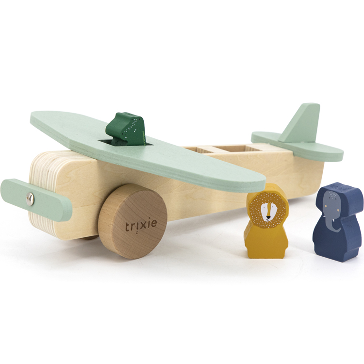 avion en bois avec animaux trixie baby