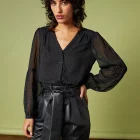 blouse-harena-noir-grace et mila-mousseline