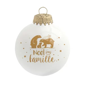 Boule de Noël personnalisée "Noël en Famille"