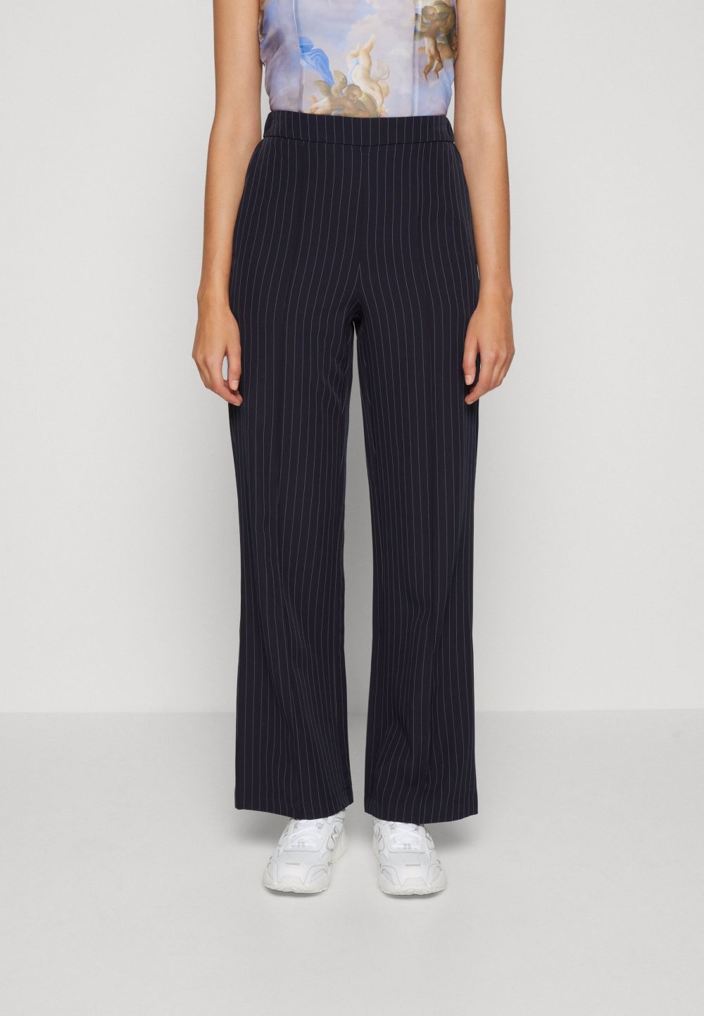 Pantalon BOSSY WIDE stripped marine - pieces - tailleur loose