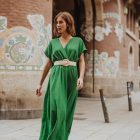 robe-ingrid-vert-grace&mila-longue-décolleté-encolure-croisée-élastiqué-kimono-polyester