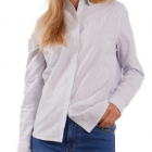 chemise-blanche-bleu-rayure-irena-pieces-coton-coupe-classique-boutons-manches-longues-confort-indémodable