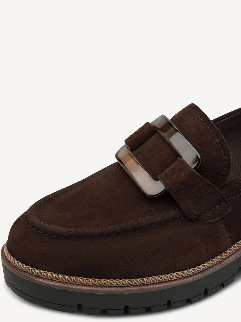 Slipper en cuir - marron tamaris mocassin