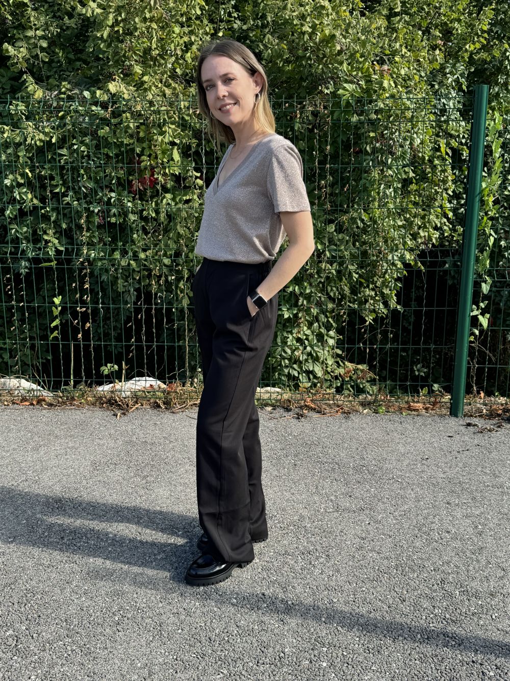 PANTALON NOIR STEWART Pantalon tailleur fluide GRACE ET MILA PANTALON NOIR STEWART Pantalon tailleur fluide GRACE ET MILA