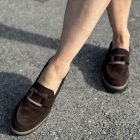 mocassin marron tamaris cuir