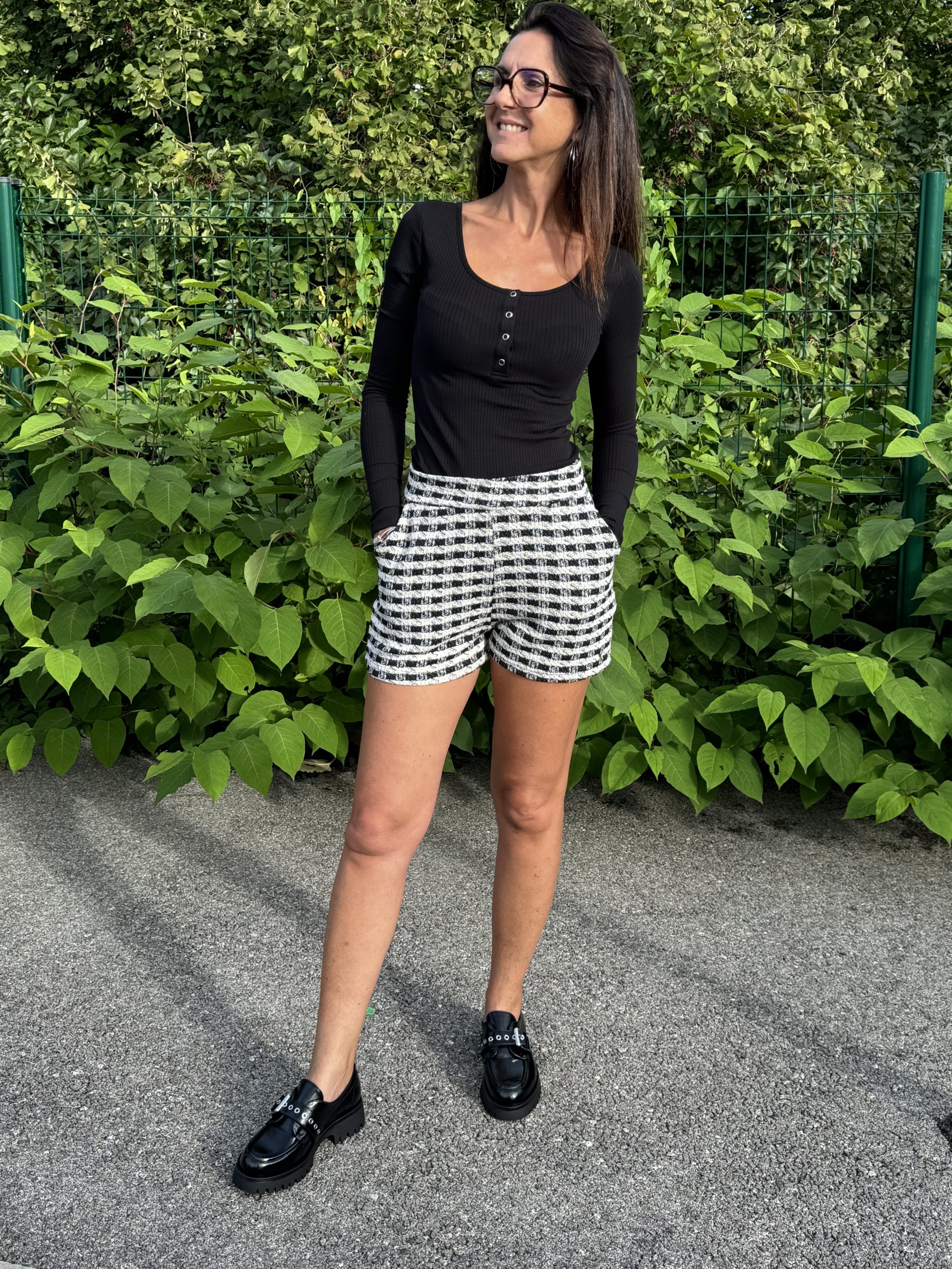 photo_2 (19) Short MARCY Short à carreaux en tricot texturé DEELUXE