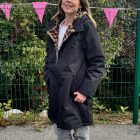 Parka mi-longue imperméable fourrée coupe droite DOUBLURE LEOPARD