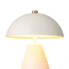 Lampe De Table Champignon Fer Blanc Cassé (58421)