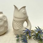 Vase pichet poisson gm sable L16,5 P11 H25,3cm