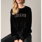 Sweat KYLERA Sweat-shirt avec inscription LOVERS en relief en imprimé léopard deeluxe