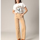 Pantalon SAKARI Pantalon évasé en velours côtelé BEIGE DEELUXE