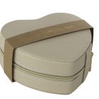 Boite A Bijoux Coeur Cuir Artificiel Beige (46542)