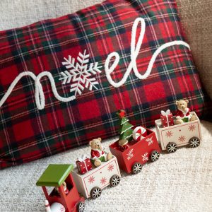 Coussin Noël Laine Rouge Noël/Blanc (56502)