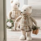 Ours Garçon/Girl Polyester Écru/Beige Assortiment De 2 (56620)