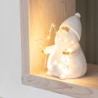 Père Noël Led Etoile Polyrésine Blanc Small (59550)