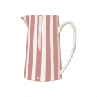 Pichet rayure gm rose L17,8 P12,5 H21,3cm