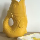 vase pichet poisson jaune safran opjet