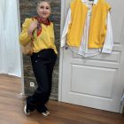 Blouse brodée ocre - Belyne la petite etoile