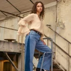 Jean flare bi-color stone – Paiva la petite etoile