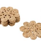 Set De 6 Sous-Verre Fleur Jute Naturel (61509) jline