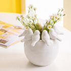 Vase Oiseaux Grès Grège Small jline jolipa