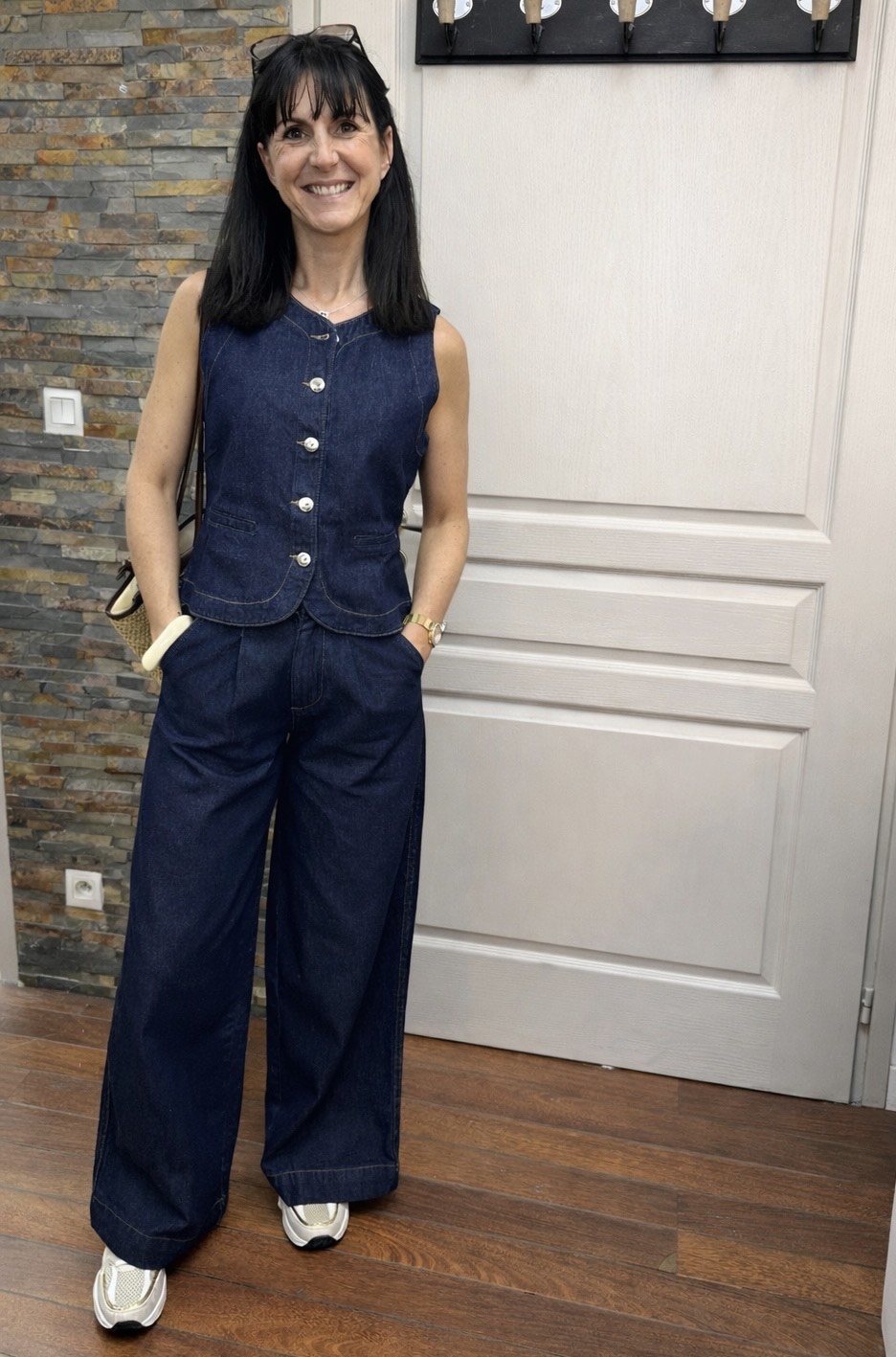 Jean DALIDA Jean wide leg femme en 100% coton deeluxe