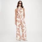 Combinaison pantalon mocha Vedette Combinaison pantalon imprimé graphique GRACE ET MILA