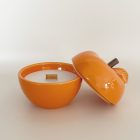 Bougie pom' glow orange salvia D9,8 H10,2cm opjet paris