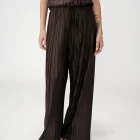 Pantalon large plissé taille réglable chocolat Wonka GRACE ET MILA