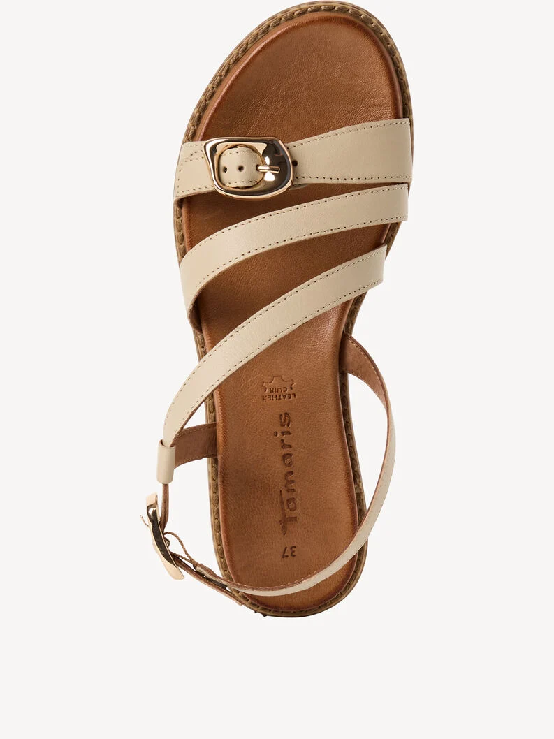 1-28119-46-418 sandale en cuir beige tamaris