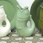 Vase pichet poisson gm matcha L16,5 P11 H25,3cm Réf. : 017192 opjet