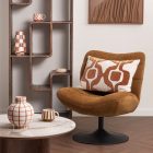 Coussin abstrait marron 40x60 cm en coton Amadeus