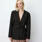Blazer droit cintré à la taille chocolat Acario GRACE ET MILA