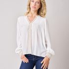 Blouse ZITA Blouse femme fluide à détails brodés deeluxe