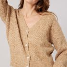 Cardigan DORFI Gilet femme en maille ajourée deeluxe