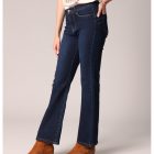 Jean ALICIA Jean bootcut à taille haute, coupe évasée et denim stretch deeluxe