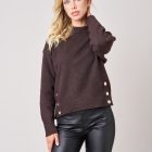 Pull NINA Pull ample femme en maille douce chocolat deeluxe